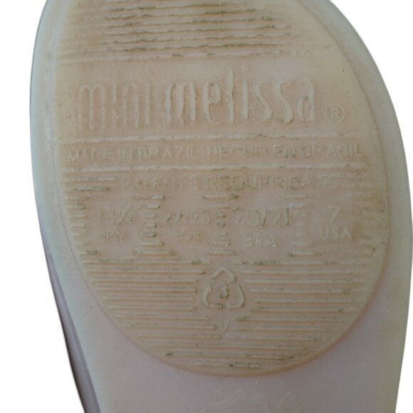 Mini Melissa Ultras Girls Mary Jane‎ Jelly Shoes With Flowers Size 7 - Picture 5 of 5